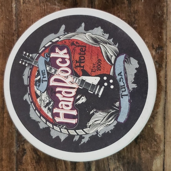 The Hard Rock Hotel Tulsa coasters, set of 4 - Picture 2 of 4